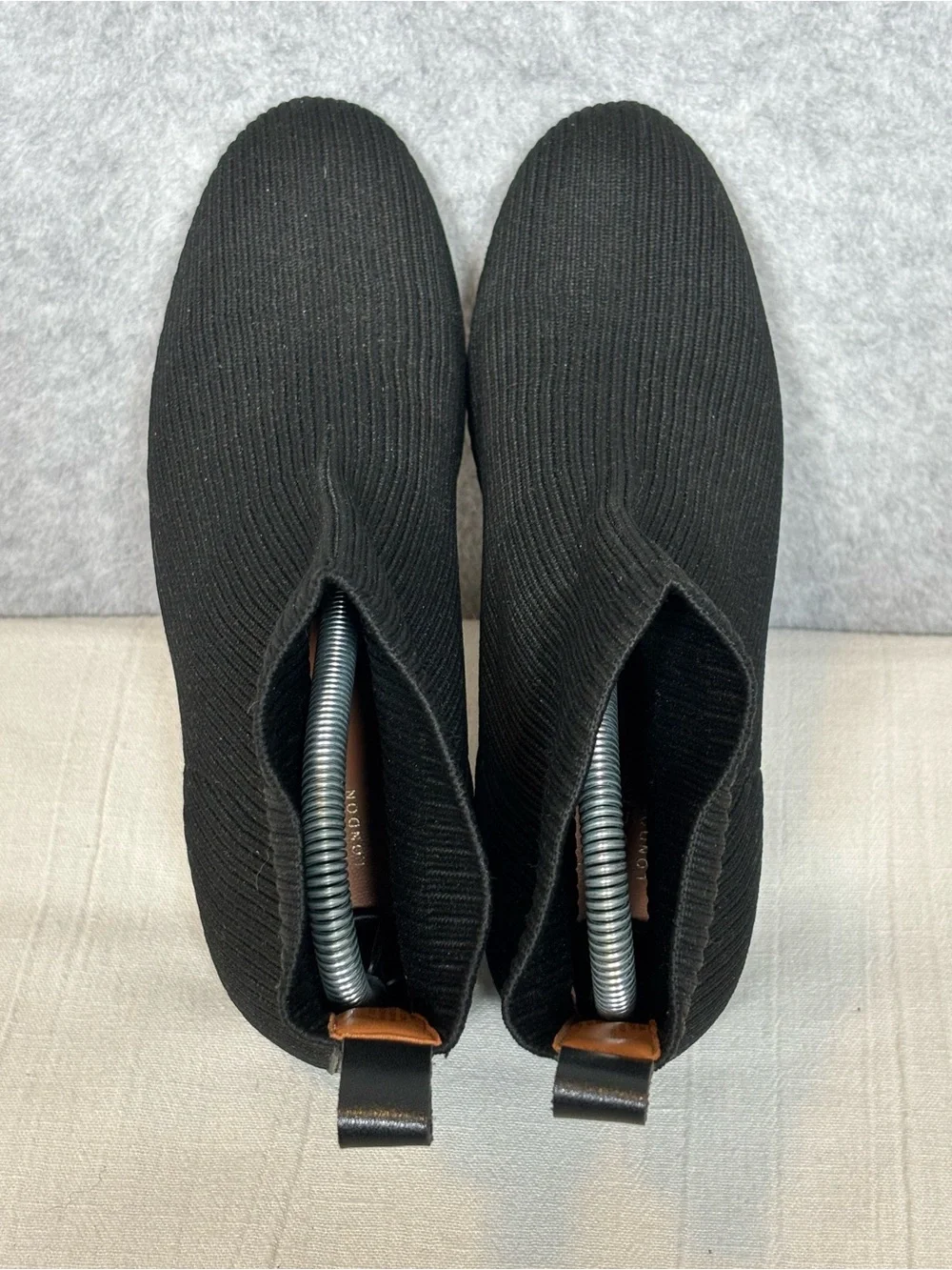 Kurt Geiger London Mini Elmer Slip-On Knit Ankle Booties-Black-JUNIOR Size 4